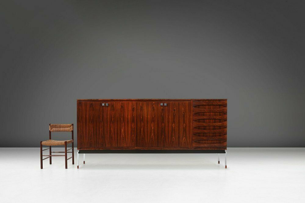 Belgian Mid Century Rosewood Highboard, 1960s photo for sale