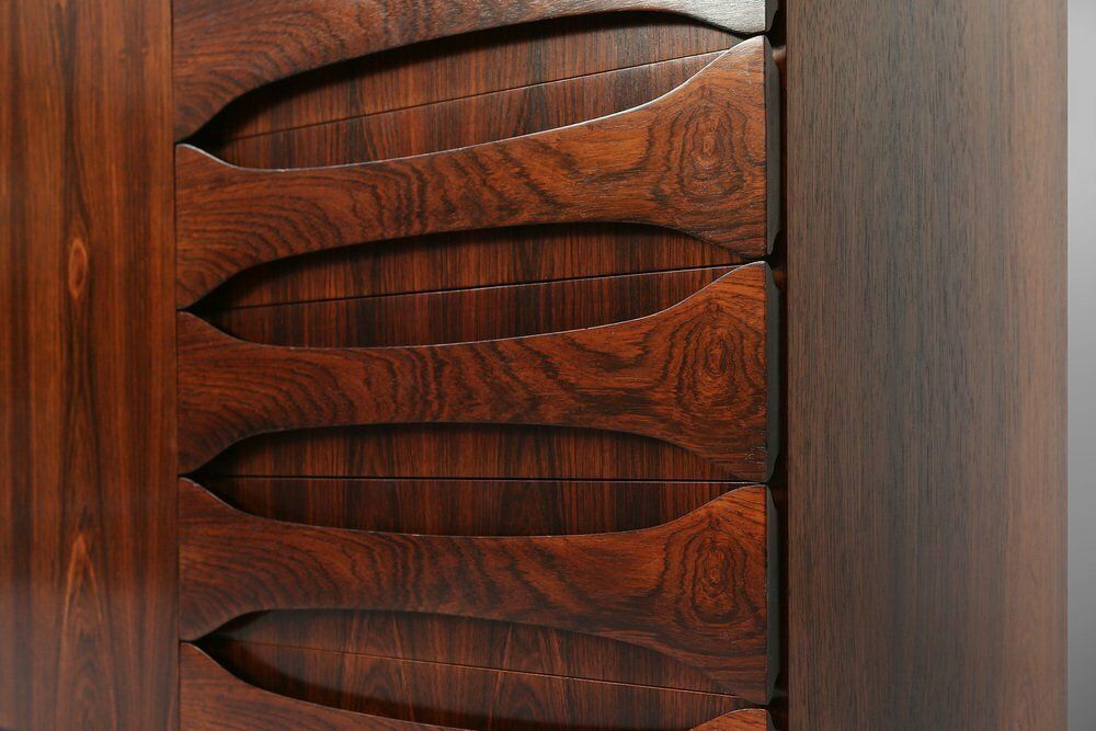 Furniture Belgian Mid Century Rosewood Highboard, 1960s photo