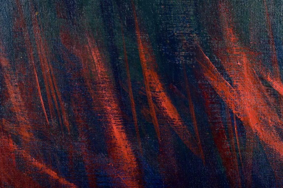 Monique Beucher (1934), French Artist. Gouache On Canvas. Abstract Composition. photo Art