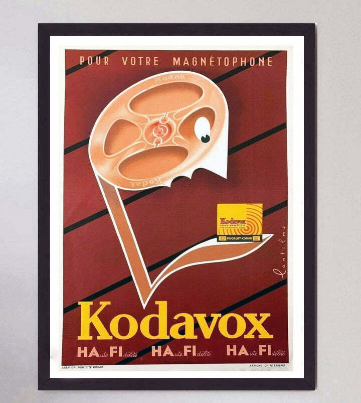 Kodak Kodavox Tape Original Vintage Poster photo furniture