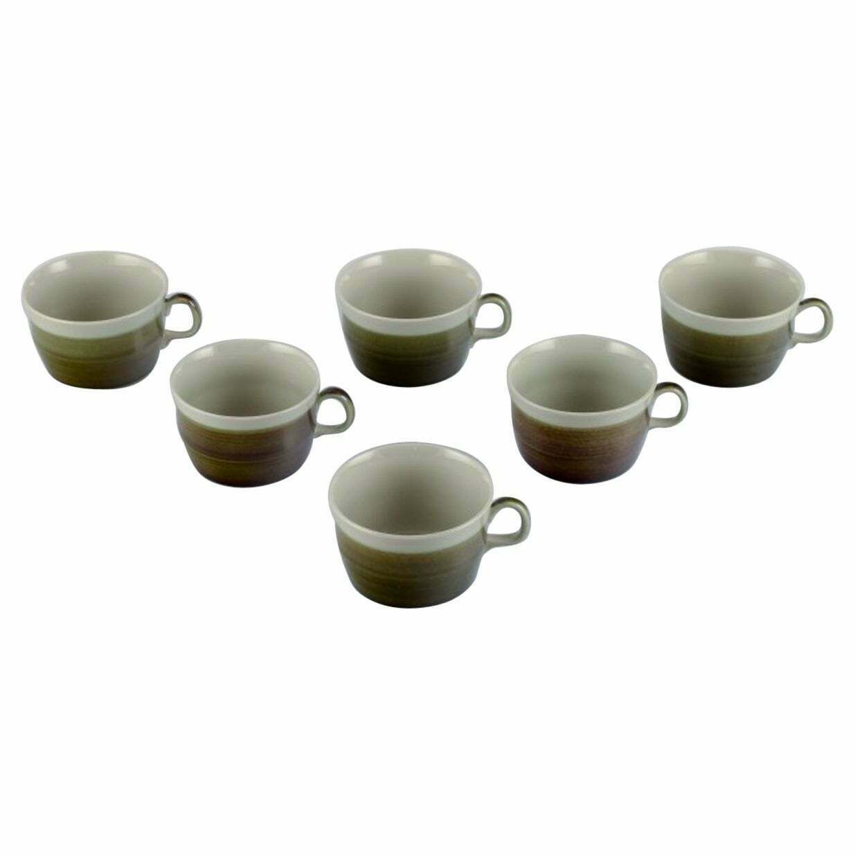 Marianne Westman For Rörstrand. "Maya", Set Of Six Coffee Cups In Stoneware