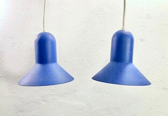 Pair Of Minimalist Danish “Confetti” Ceiling Lamps From Nordlux In Clear Blue photo furniture