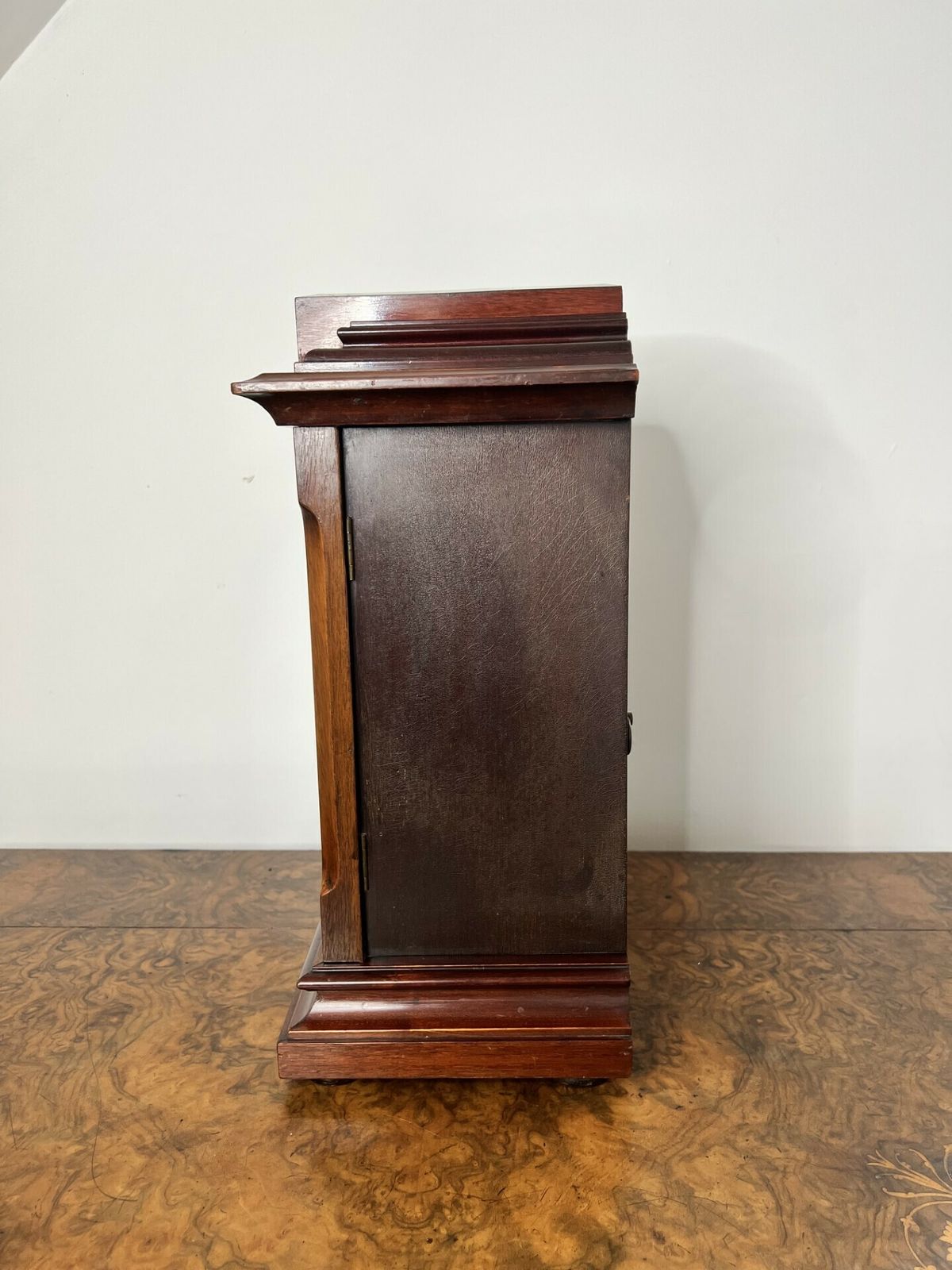 Edwardian Quality Rosewood Inlaid Chiming 8 Day Mantle Clock photo for sale
