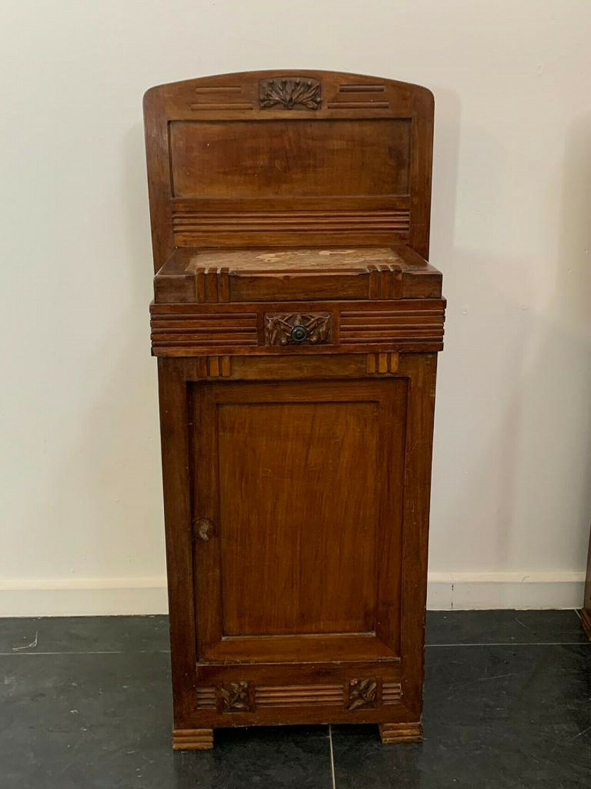Pair Of Art Nouveau Cherry Wood Bedside Tables, Early 20th Century photo 1300.0