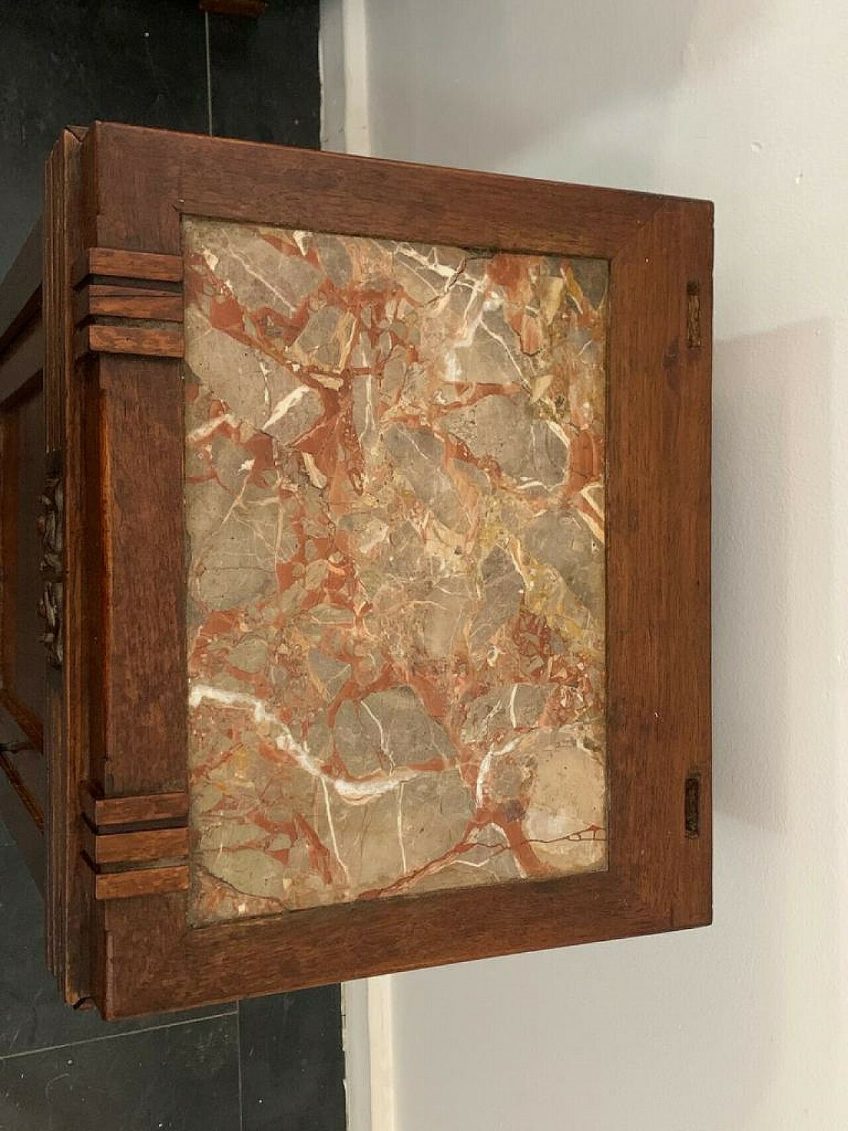 photo vinterior Pair Of Art Nouveau Cherry Wood Bedside Tables, Early 20th Century