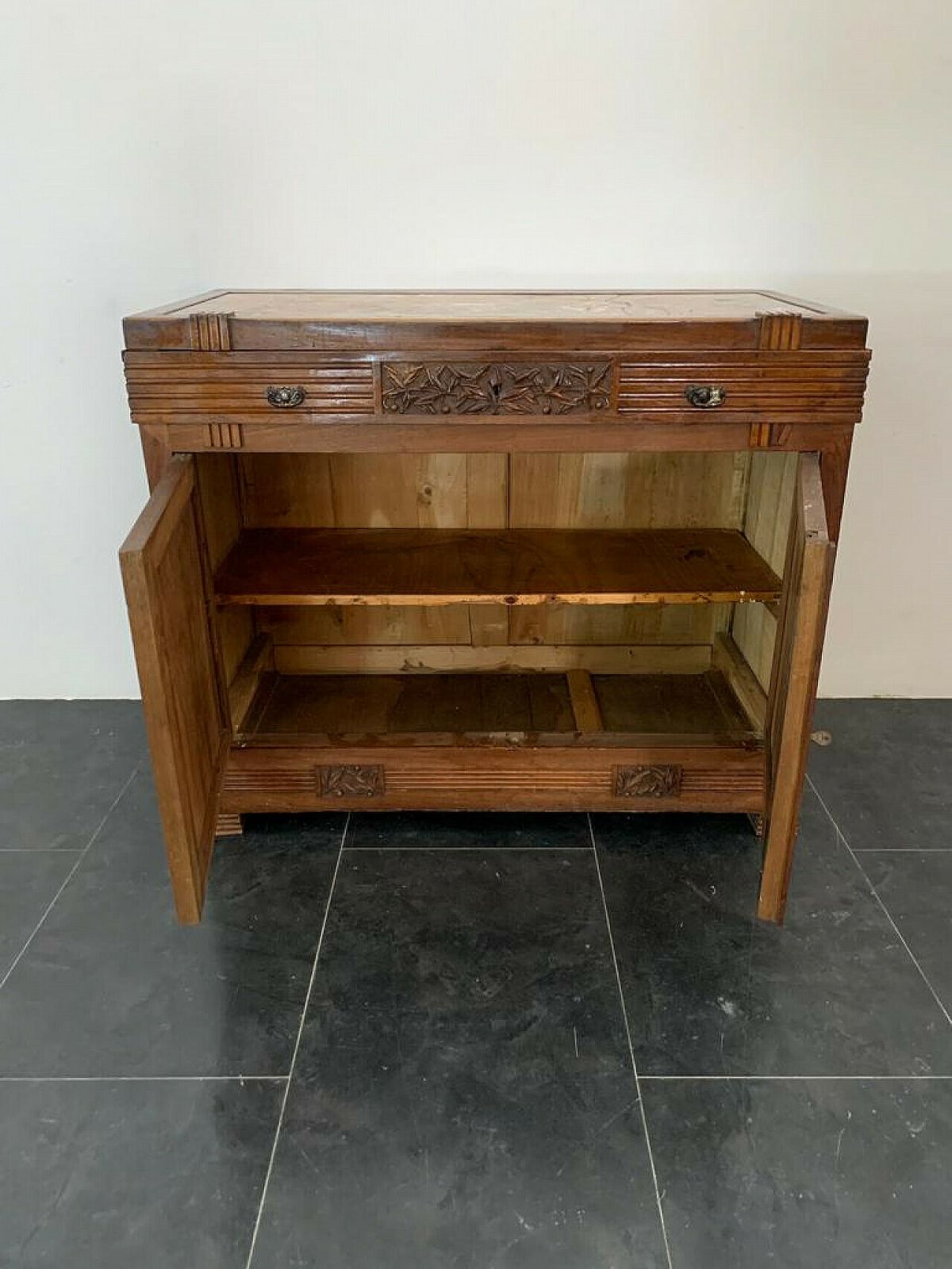 Art Nouveau Cherry Wood Sideboard With Mirror, Late 19th Century photo buy