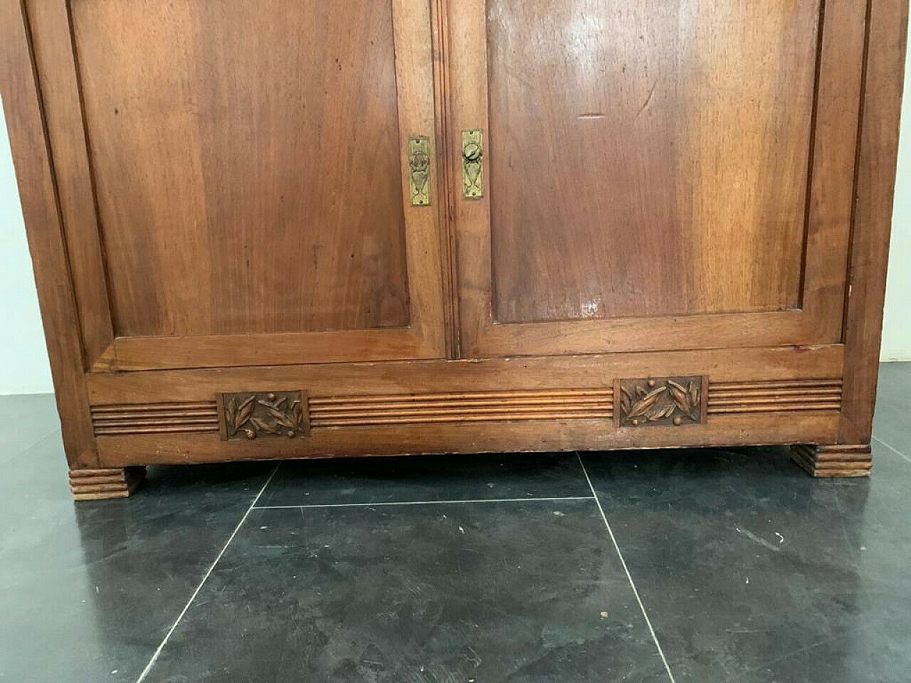 photo for sale Art Nouveau Cherry Wood Sideboard With Mirror, Late 19th Century
