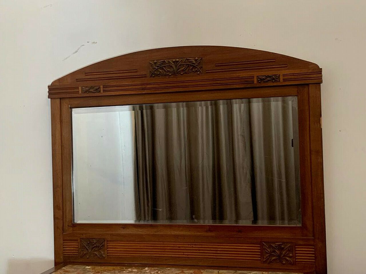 photo buy Art Nouveau Cherry Wood Sideboard With Mirror, Late 19th Century