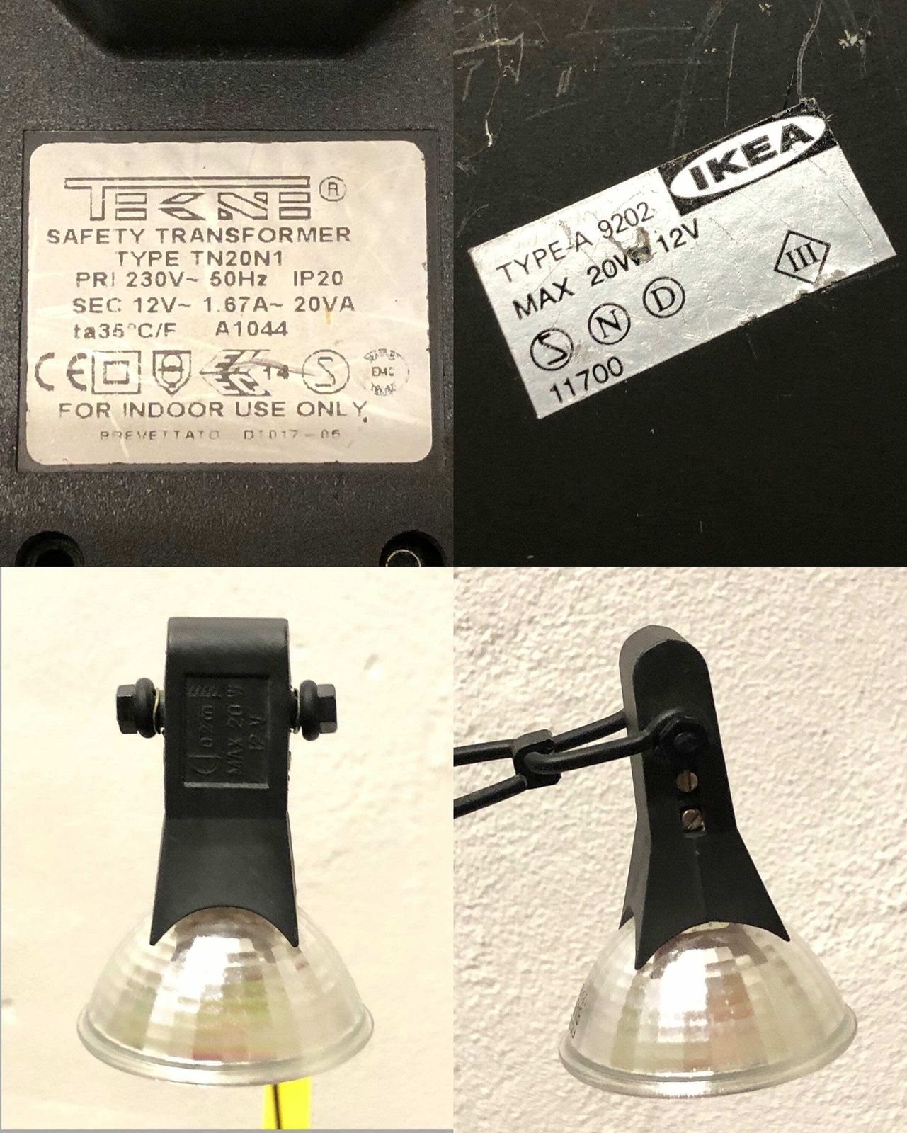 photo for sale Rare Vintage Ikea Space Age Desk Lamp In Cool Design With Assymetic Yellow Stand And Twin String Neck With Naked Bulb   Design From Sweden