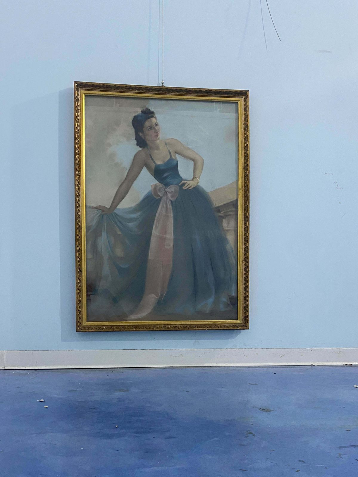 Art Antique French Pastel Painting From The 1930s "Young Woman" Signed photo