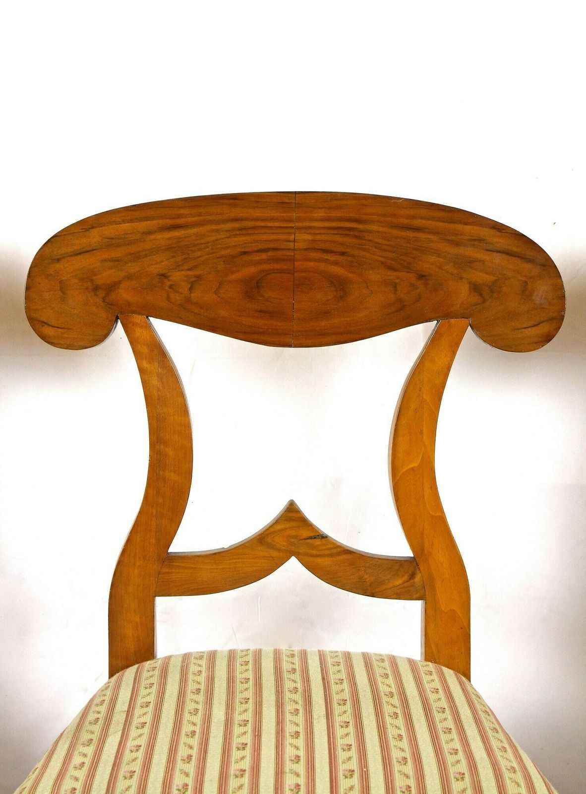 Set Of 6 Biedermeier Nutwood Shovel Dining Chairs, 19th Century, At Ca. 1830 photo for sale