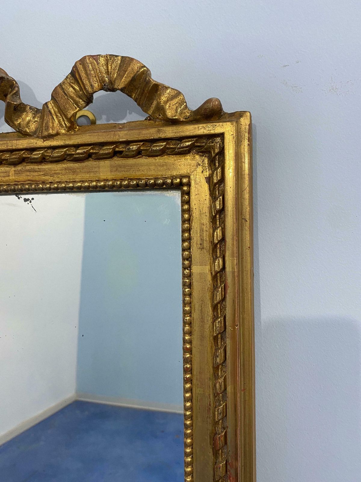 Antica Specchiera Francese Dorata A Foglia D'oro Epoca Napoleone Terzo, 1870 photo buy