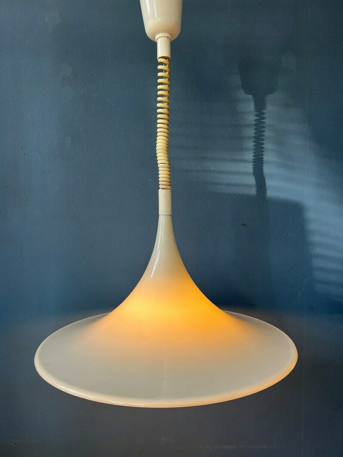 Mid Century Witte Space Age Heksenhoed Hanglamp