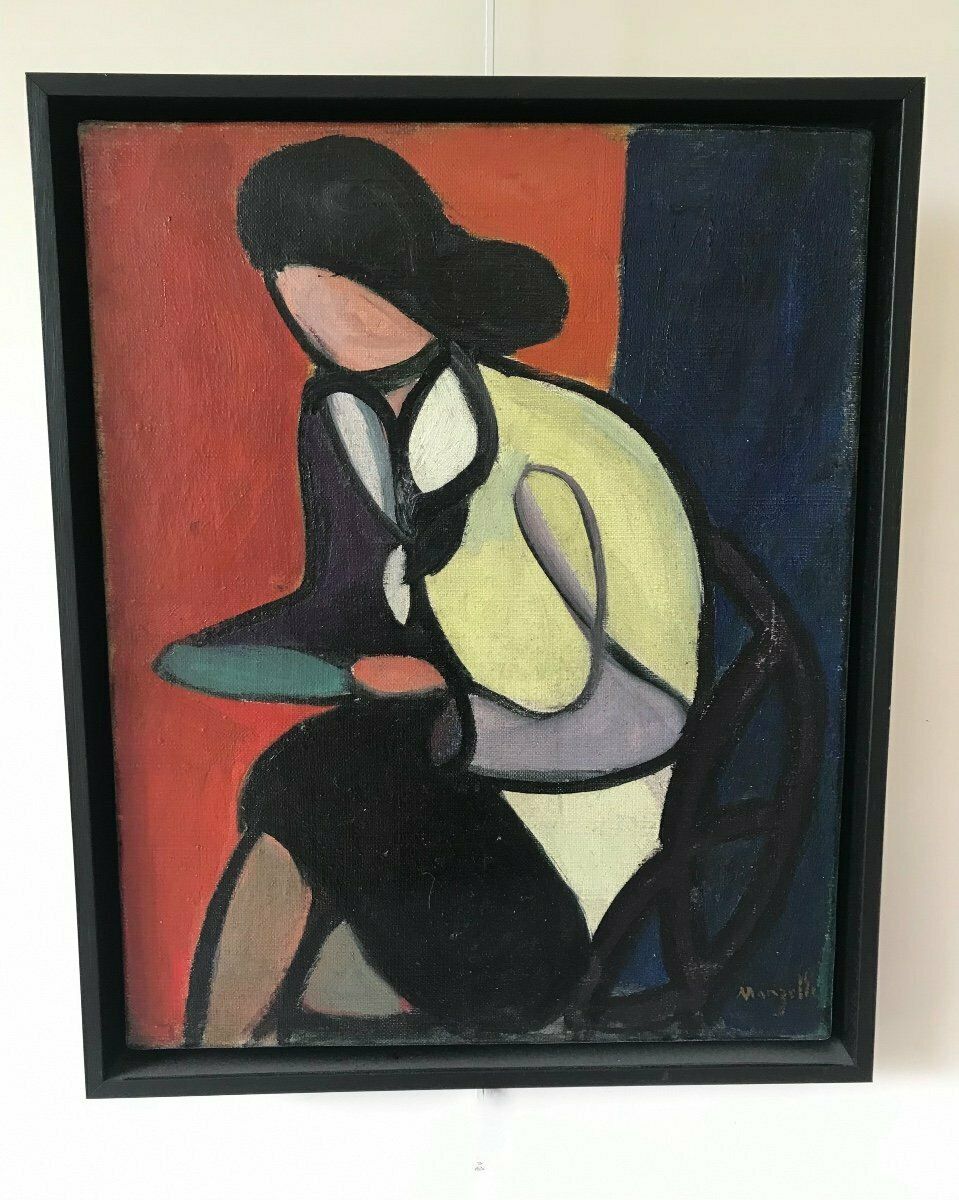 Jean Marzelle (1916 2005), Seated Woman, Oil On Canvas.