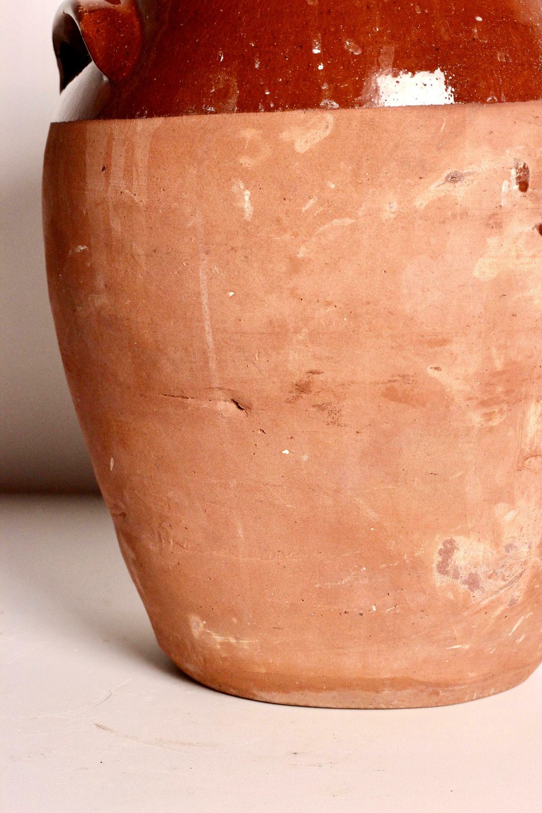 19th Century Dairy Jug In Terracotta Twin Handles From The Cotswolds England photo vintage