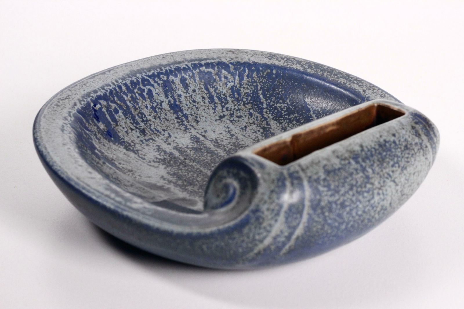 A Large Blue Ashtray By Rörstrand, Sweden, 1950s. Designed By Gunnar Nylund photo Home Decor