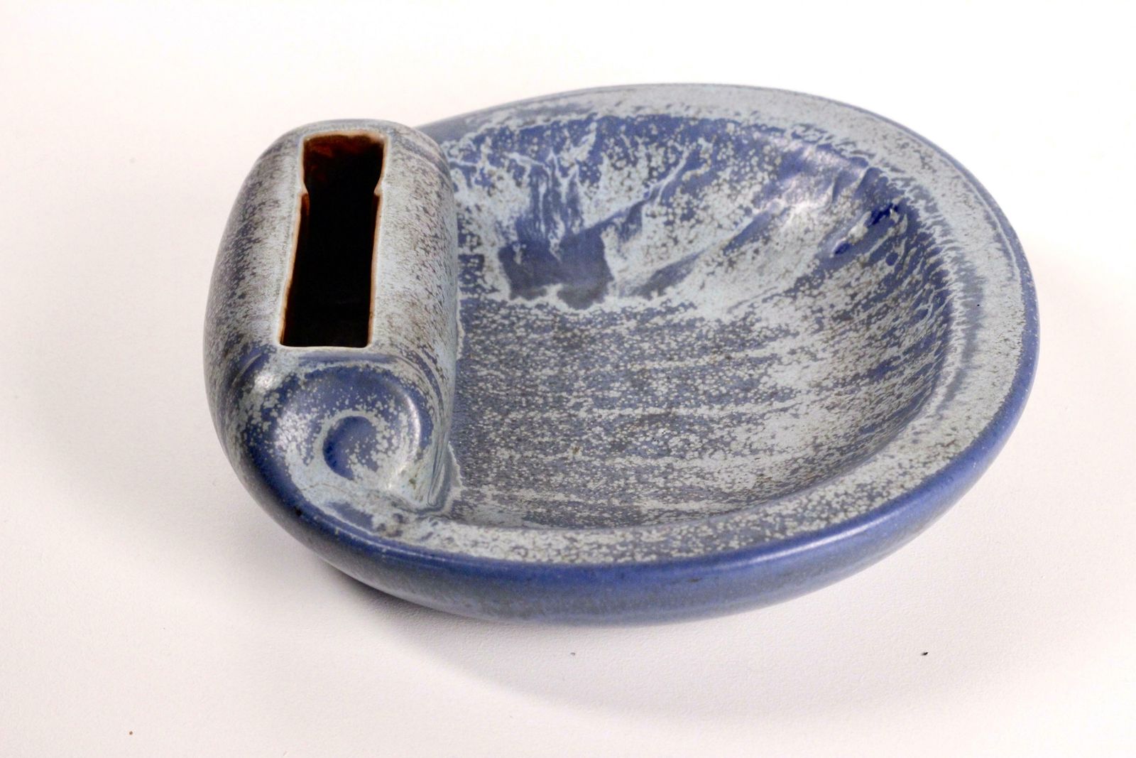 346.0 A Large Blue Ashtray By Rörstrand, Sweden, 1950s. Designed By Gunnar Nylund photo