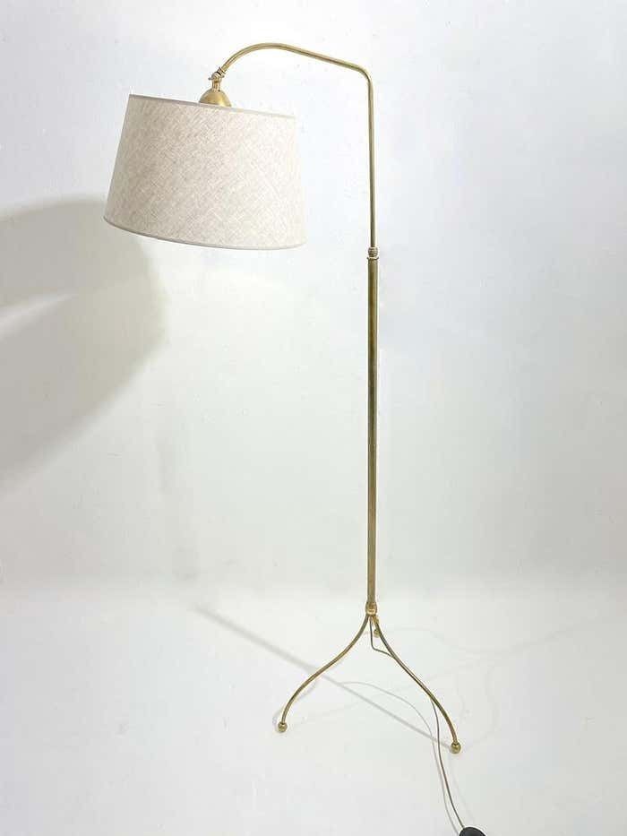 Mid Century Modern Floor Lamp Brass, Italy, 1960s photo for sale