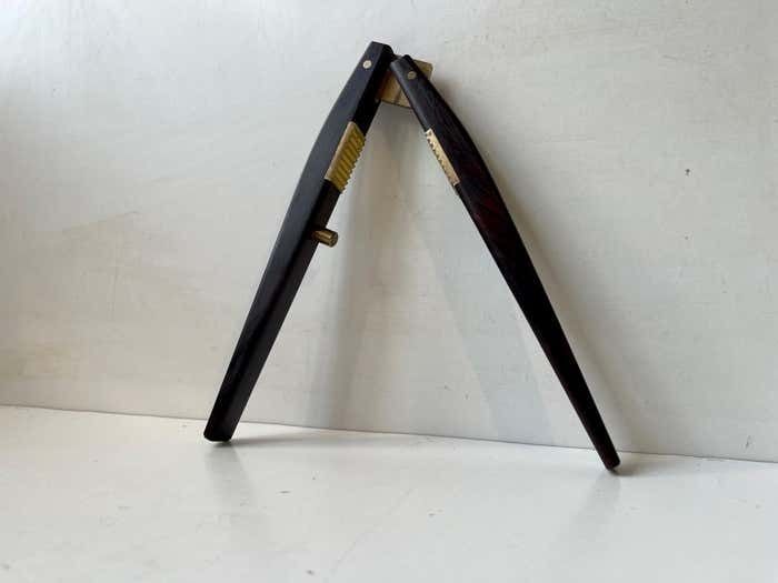 Danish Modern Nutcracker In Rosewood And Brass By Poul Knudsen, 1960s photo for sale
