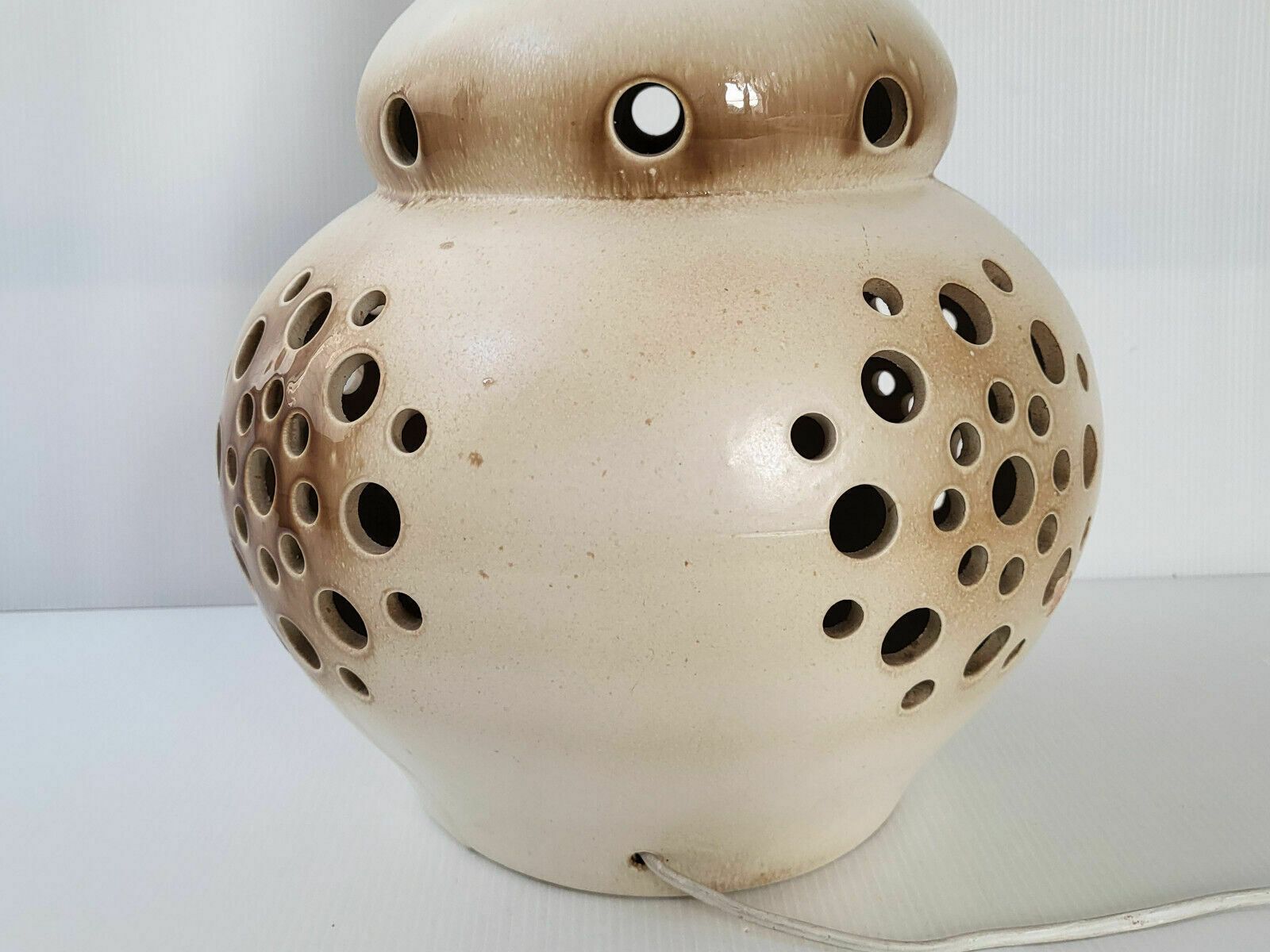 Vintage Table Lamp 1970 Ceramic Dlg Georges Pelletier Accolay 70s 1970s photo 195.0