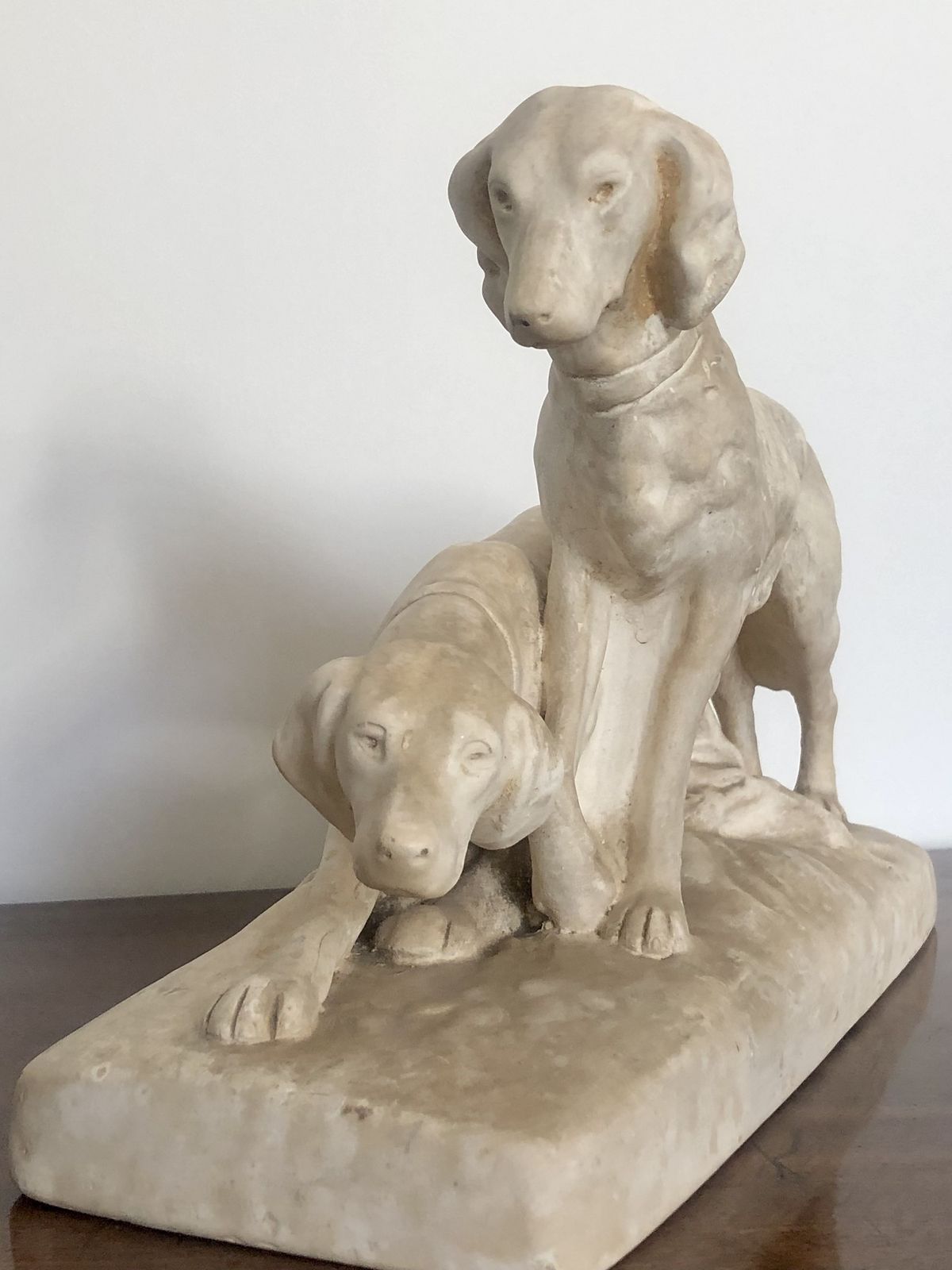 19th Century Parian Sculpture Of Hunting Dogs photo for sale