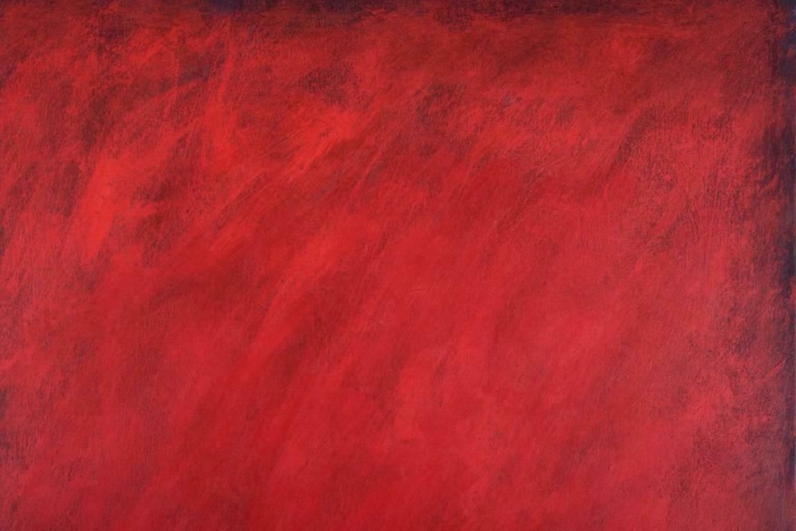 Monique Beucher, French Artist. Gouache On Canvas. Abstract Composition In Red. photo Art