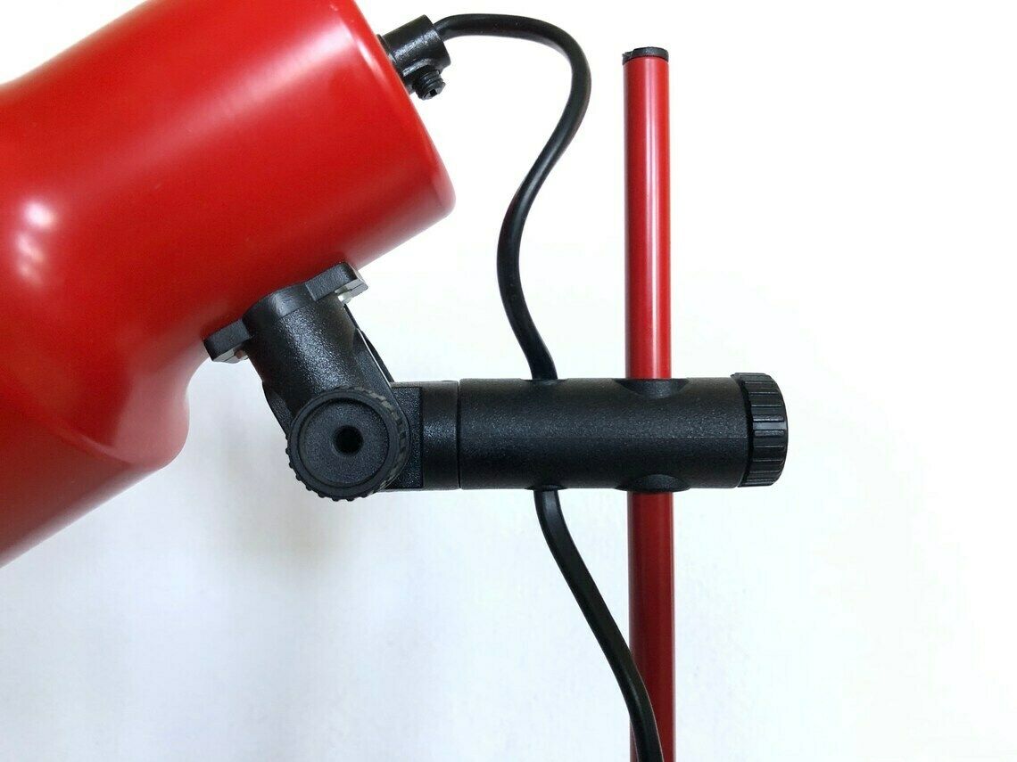 Danish Mid Century Table Lamp In Red Metal With Black Details  Design From Vitrika photo buy