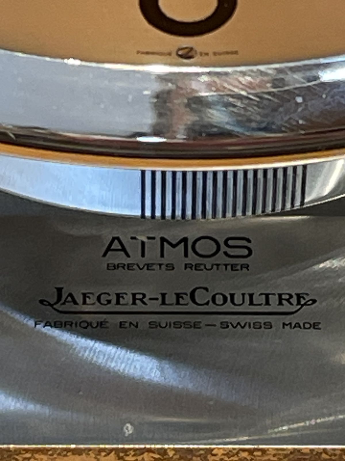 Jaeger Lecoultre, Tableclock, Model "Atmos Brevets Reutter, " No. 9066 photo for sale