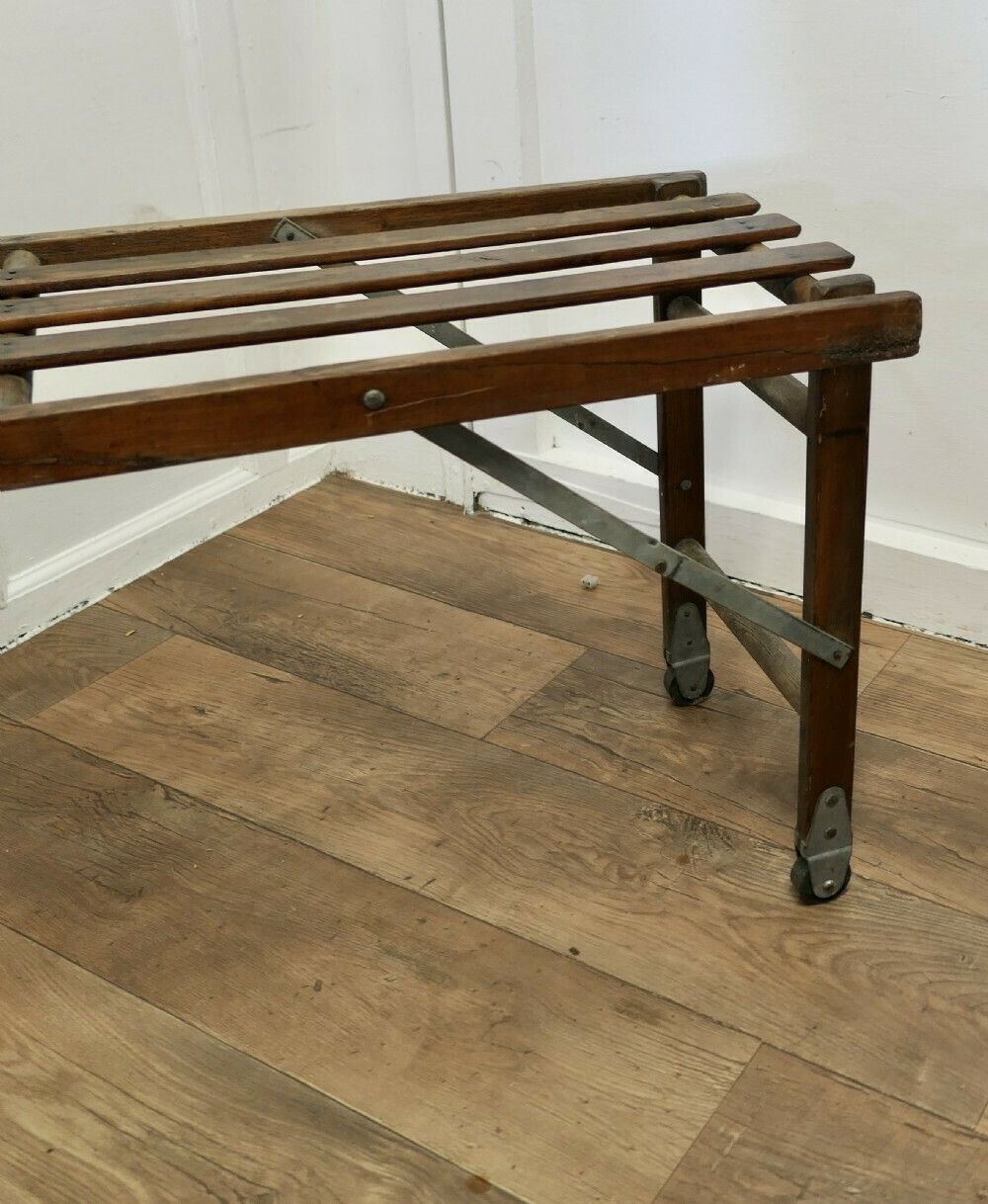 French Canadian Folding Laundry Trolley, Luggage Rack photo vinterior