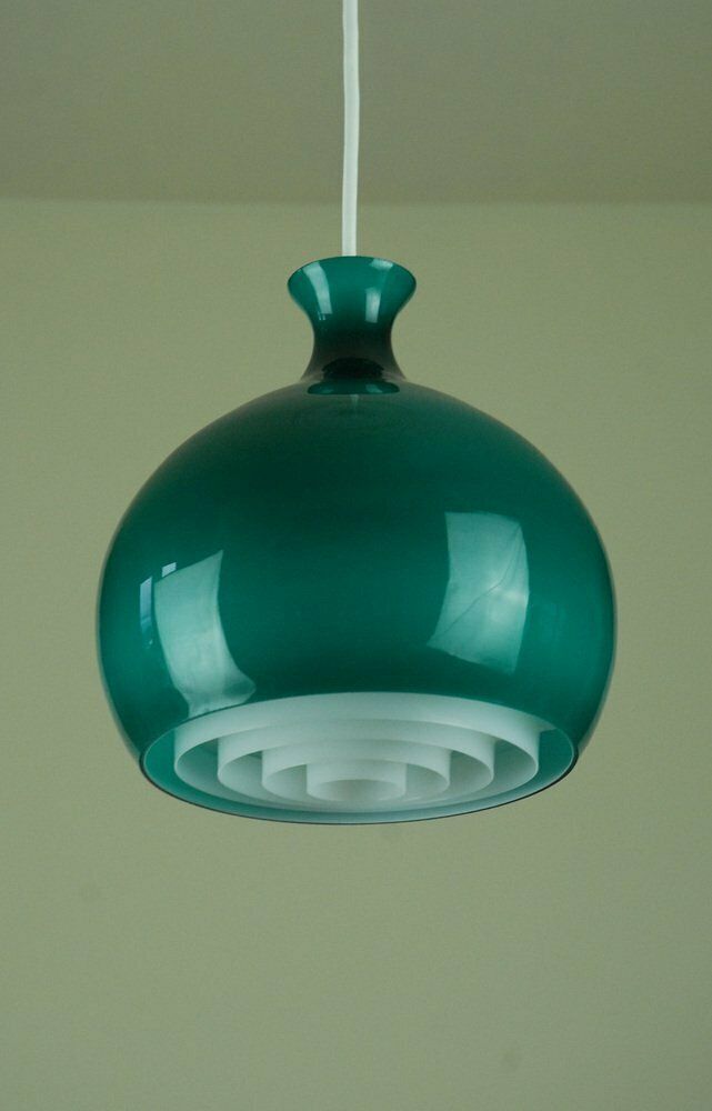 Glass Onion Pendant Lamp By Helge Zimdal For Falkenbergs Lighting, 1960s photo for sale