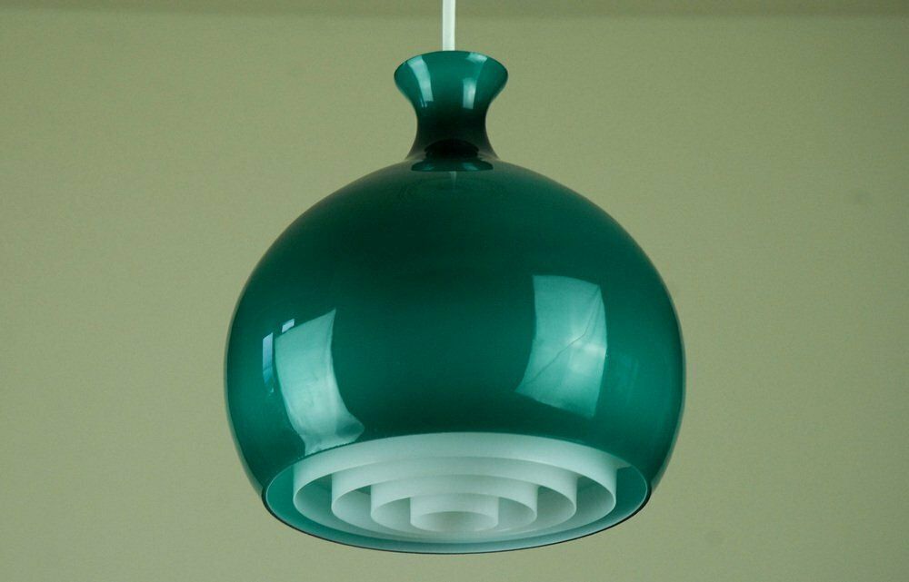 photo furniture Glass Onion Pendant Lamp By Helge Zimdal For Falkenbergs Lighting, 1960s