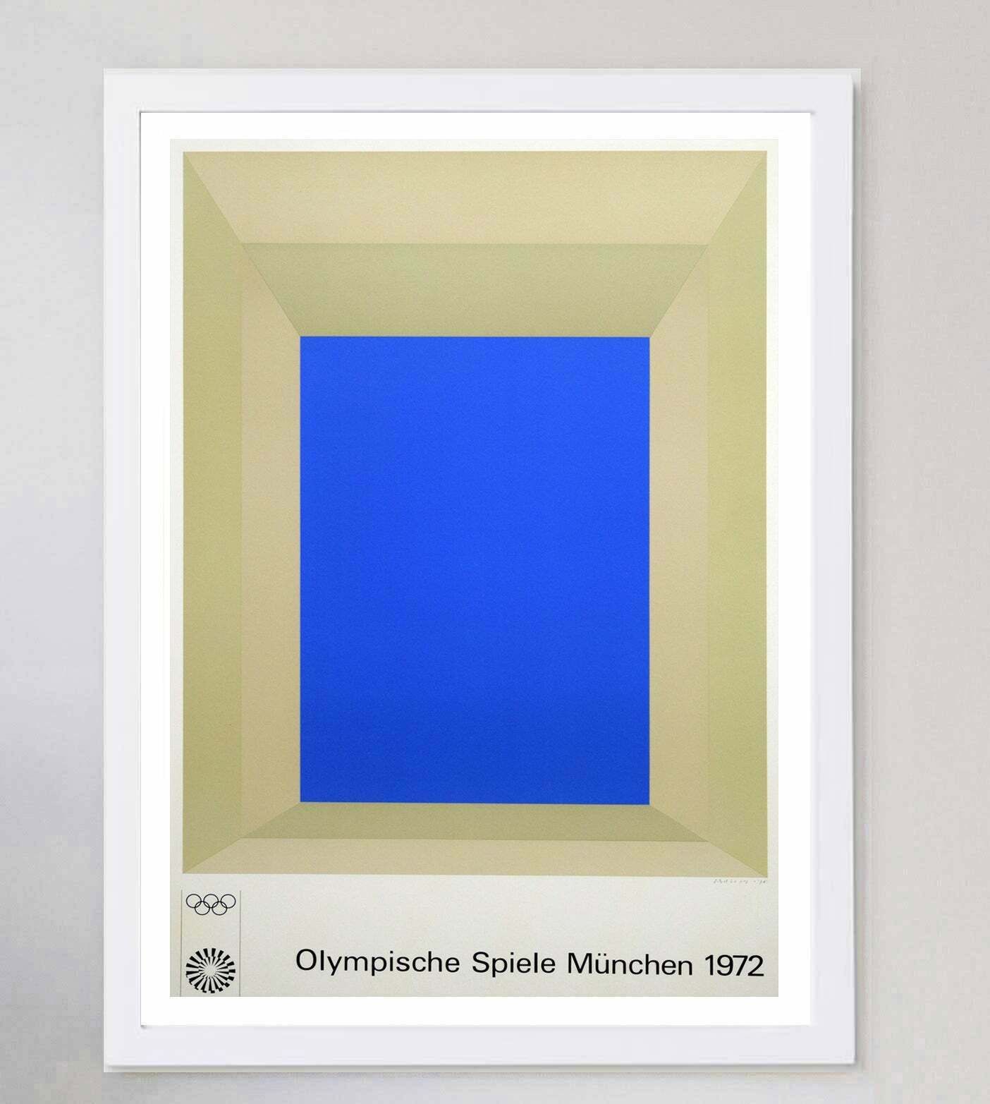1972 Munich Olympic Games   Josef Albers  Original Vintage Poster photo furniture