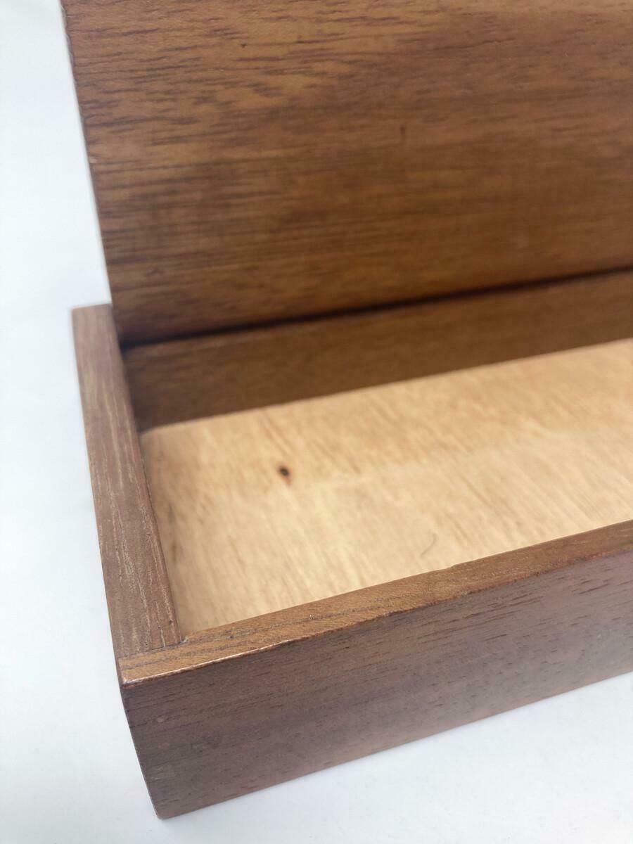 Mid Century Modern Small Box With Marquetry Of Wood And Bones, 1950s photo furniture