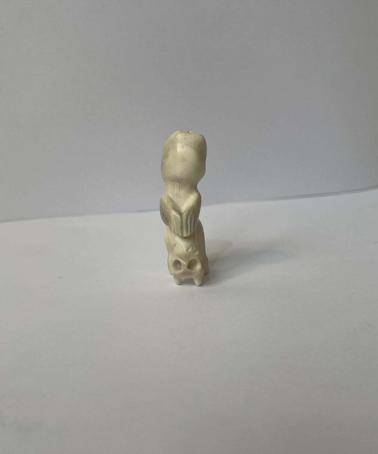 Inuit Tupilak   Mythological Figurine In Carved Bone, Greenland 1930s photo 505.0