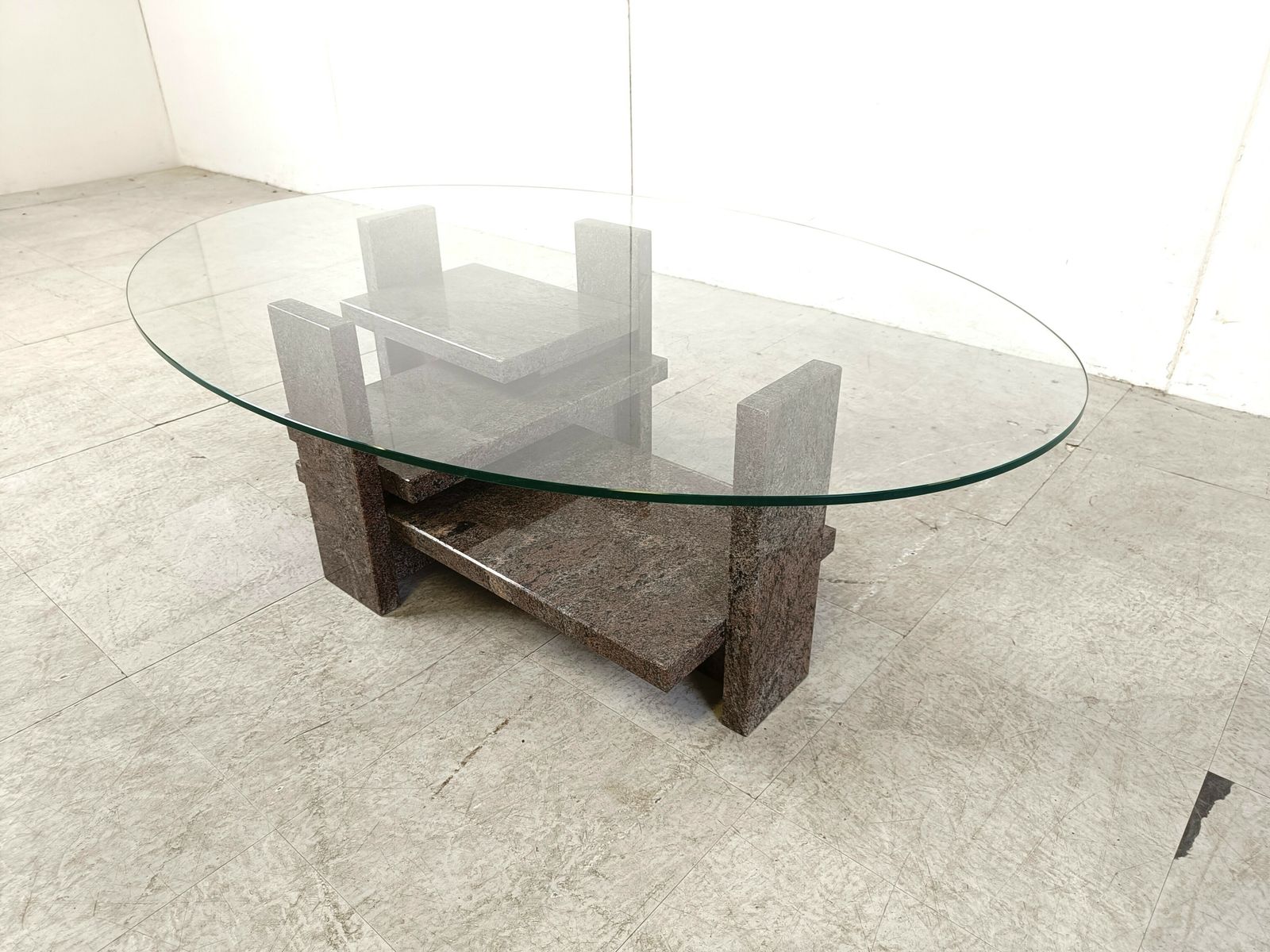 Vintage Granite Coffee Table By Willy Ballez, 1970s photo furniture