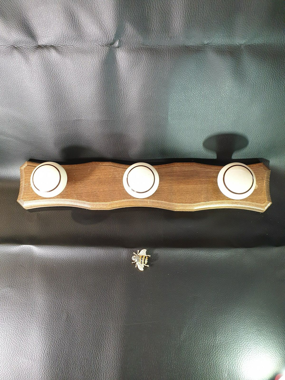 French Vintage Coat Rack, 3 Bobbin Hook, Coat Peg, Ceramic Coat Rack, French Ceramic Coat Rack, Rustic French Farmhouse