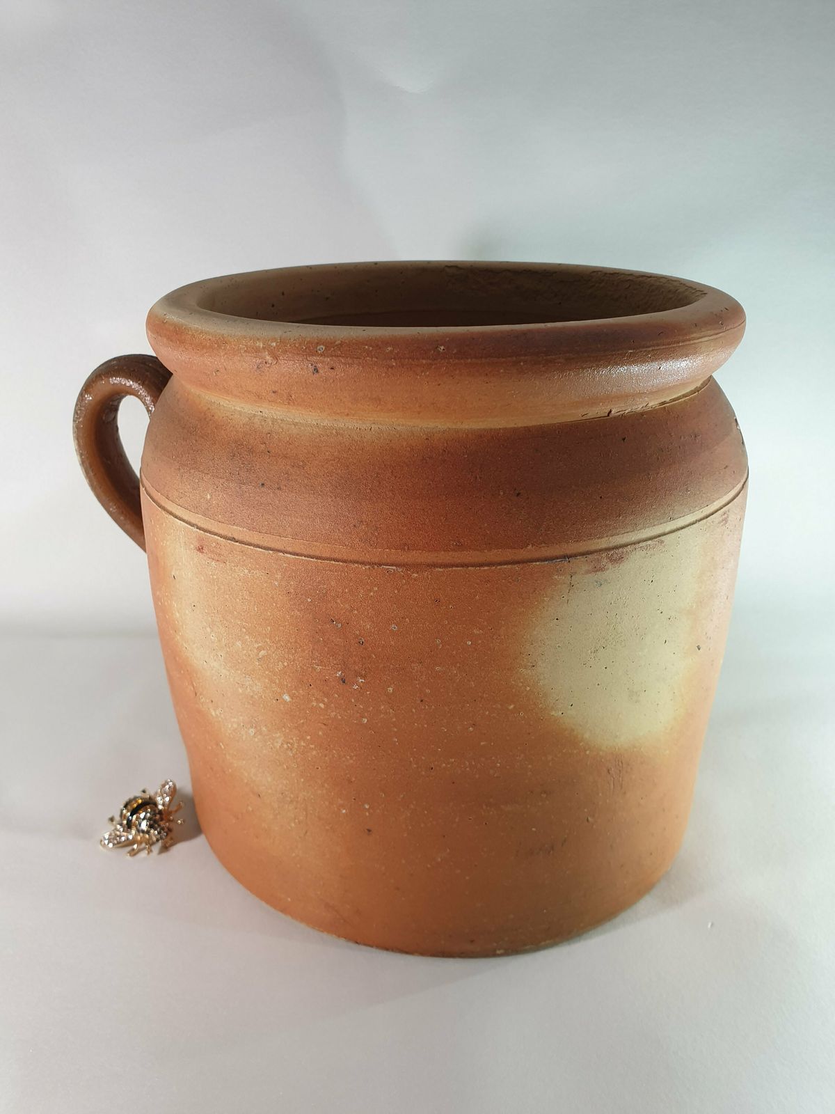 Antique Stoneware Pot, Rillette Pot, French Preserving Jug, French Country Kitchen Decor, Rustic Farmhouse Confit Jar, Preserving Jug photo for sale