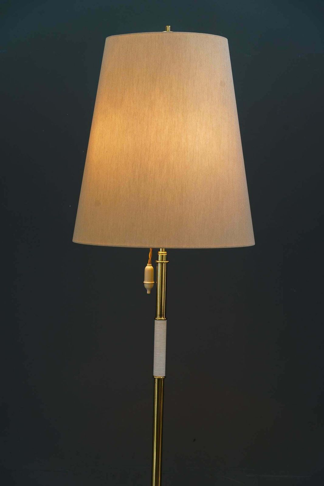 Kalmar Floor Lamp With Fabric Shade Vienna Around 1950s photo Lighting