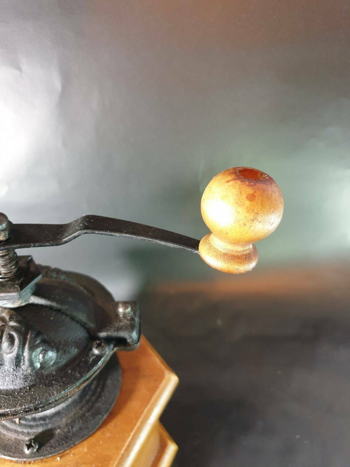 Vintage Coffee Grinder, Wood Manual Coffee Grinder, Coffee Mill, Coffee Gift, Coffee Bar Decor photo 87.0