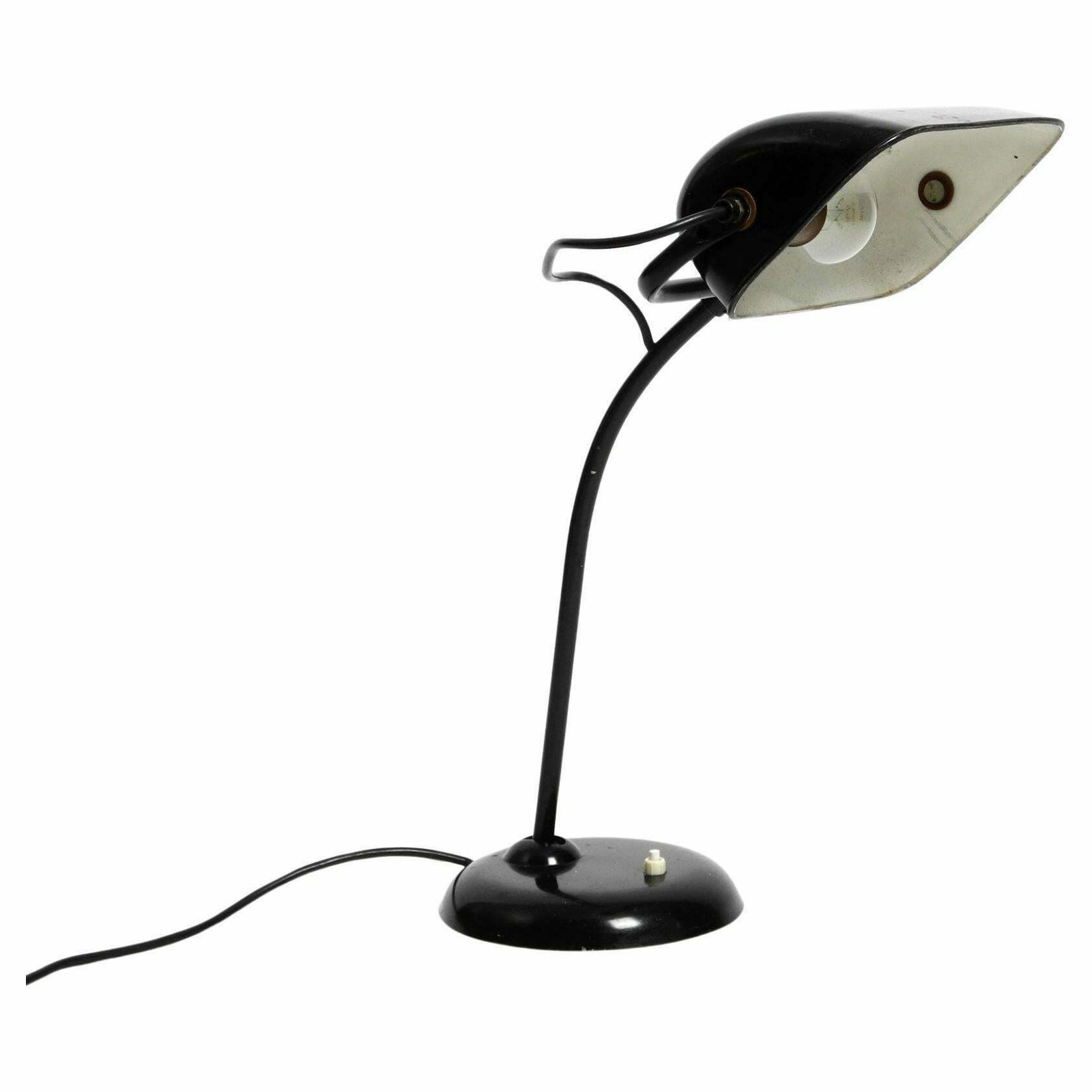 Very Rare Original 1940s Kaiser Idell Industrial Metal Table Lamp Model 6581