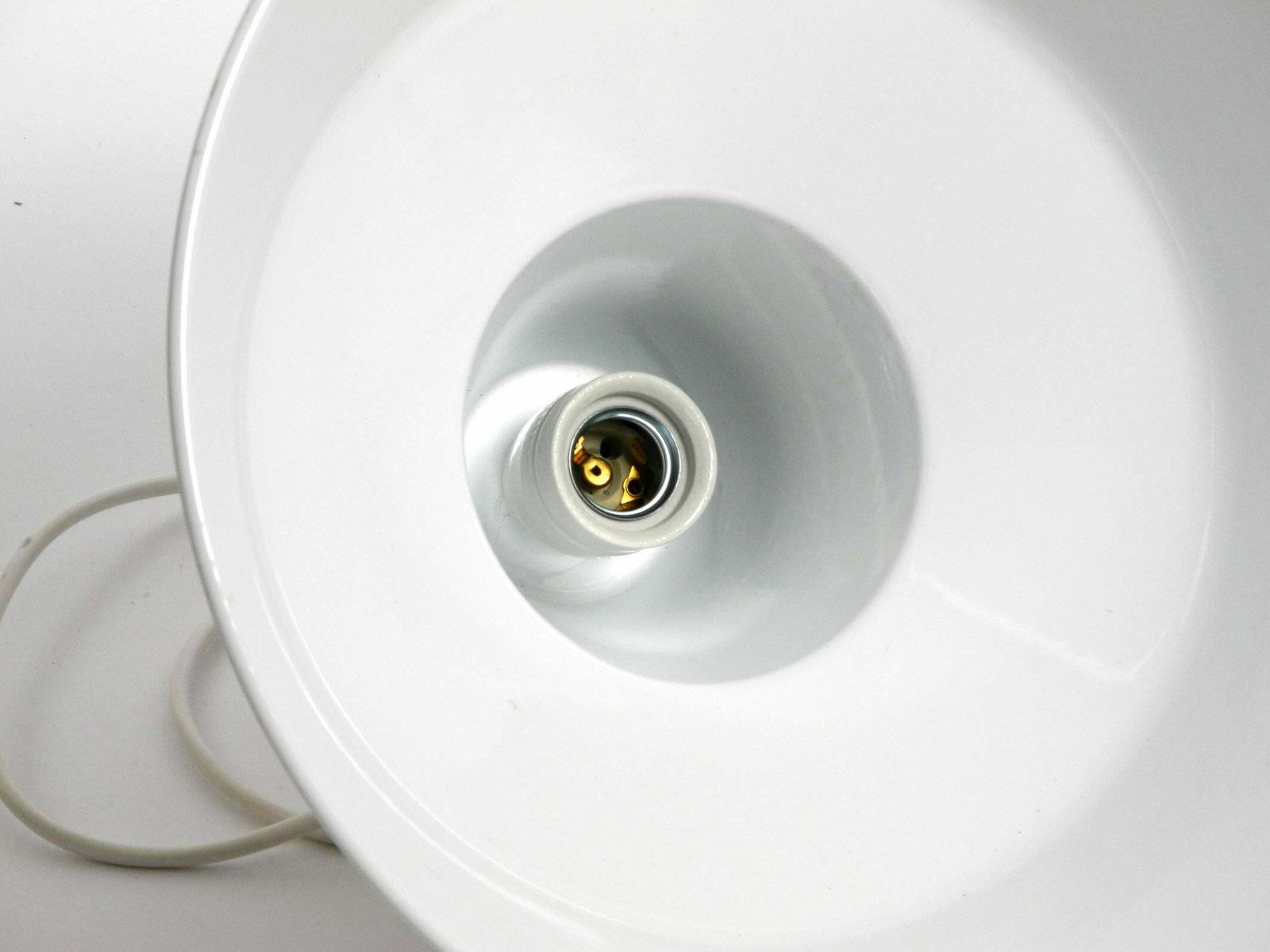 776.0 Pair Of 1950s Metal Enamel Ceiling Lamps By Axel Wedel Madsen For Louis Poulsen photo