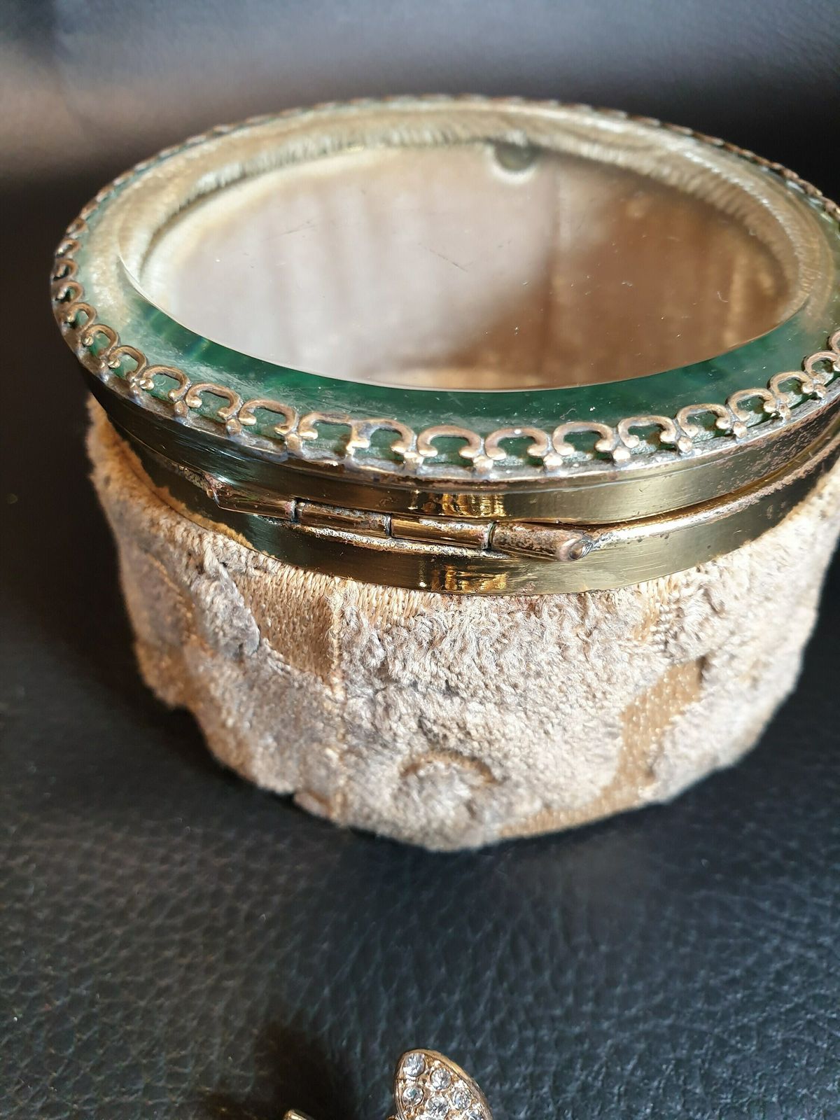 Antiek Frans Juwelendoosje, Antieke Sieraden, Vintage Rond Juwelendoosje photo buy