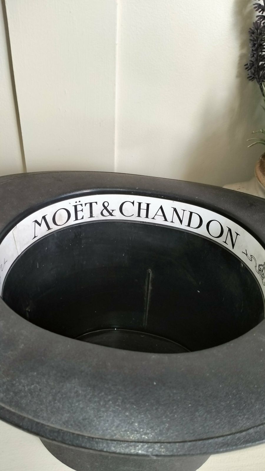 French Vintage Champagne Bucket, Moet & Chandon Top Hat Ice Bucket, Top Hat Wine Cooler, Black Ice Bucket, Alcohol Advertising Barware photo 67.5