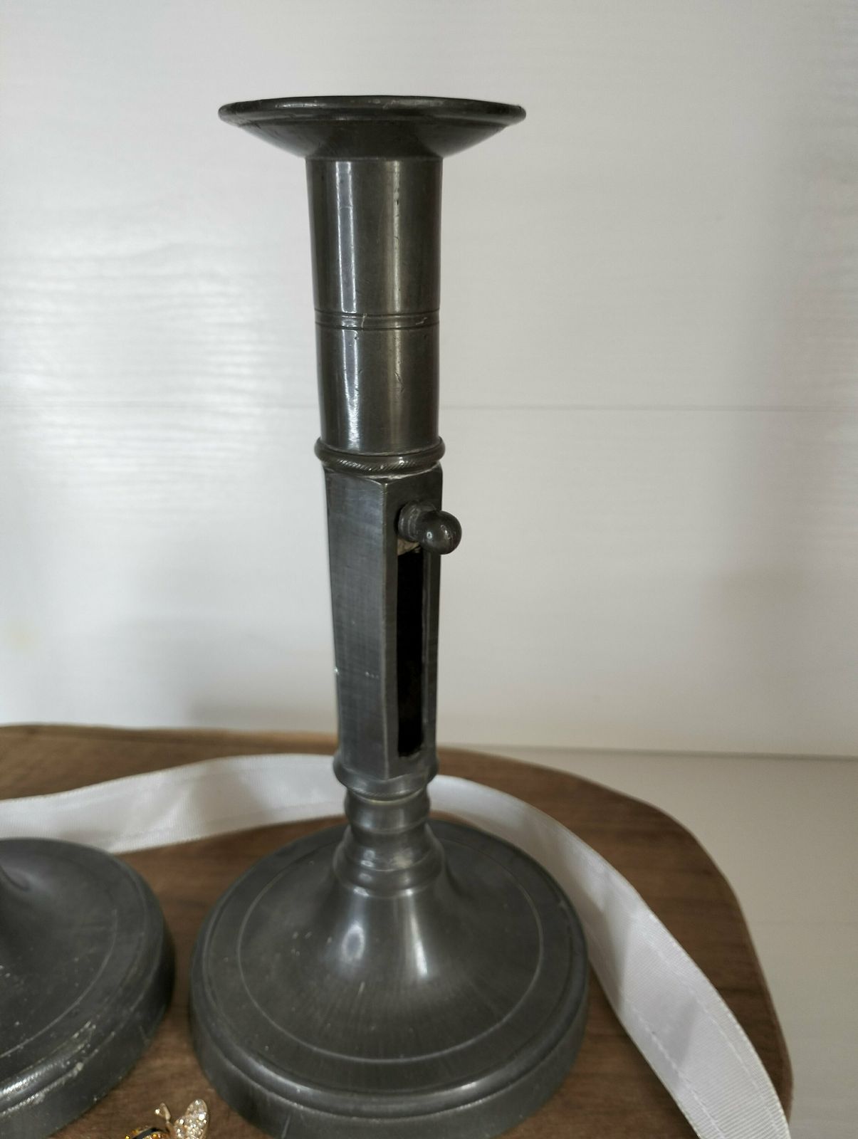 Vintage French Pewter Candlesticks, Candlestick Holders, Pair Of Heavy Solid Pewter Vintage French Candlesticks photo buy