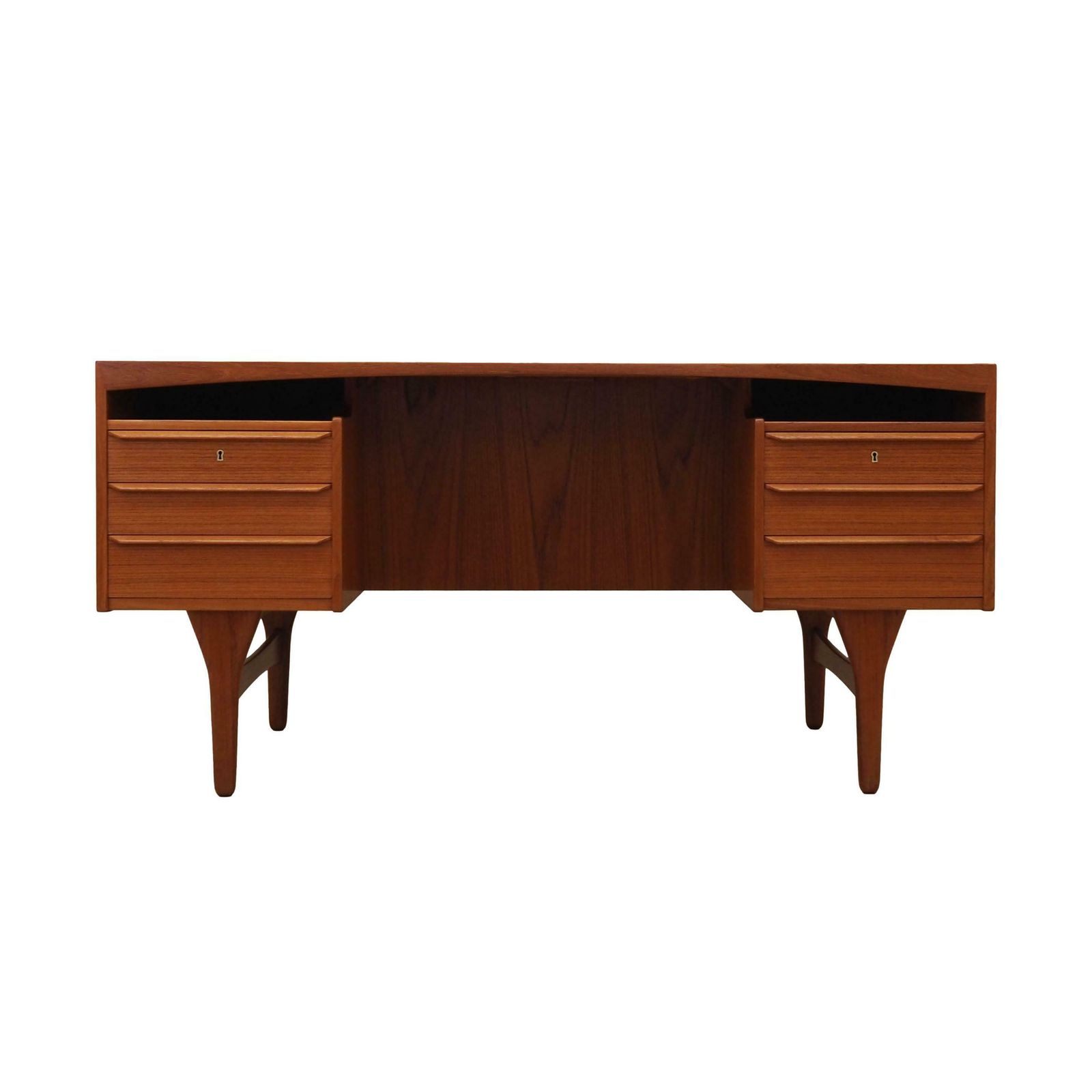 Teak Desk, Danish Design, 1960s, Designer: Vald Mortensen, Production: Odense