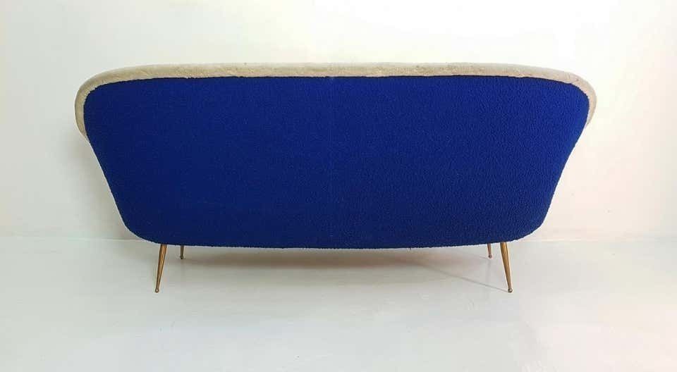 Midcentury Sofa With Brass Spider Legs By Isa Bergamo Italy 1959 photo buy