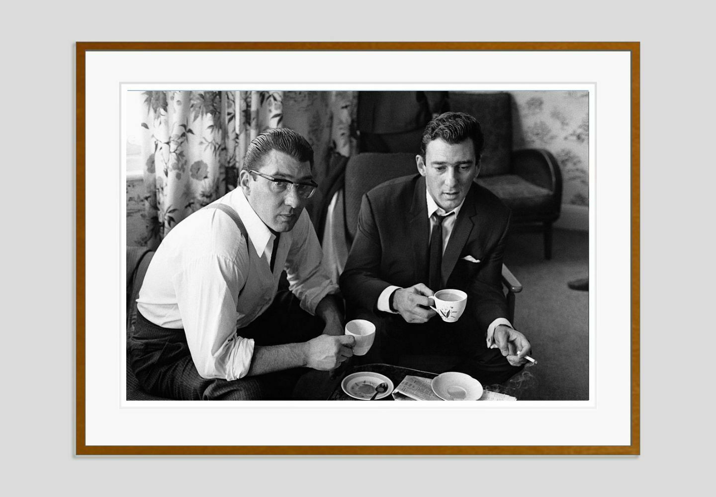 The Krays At Home Framed In Brown