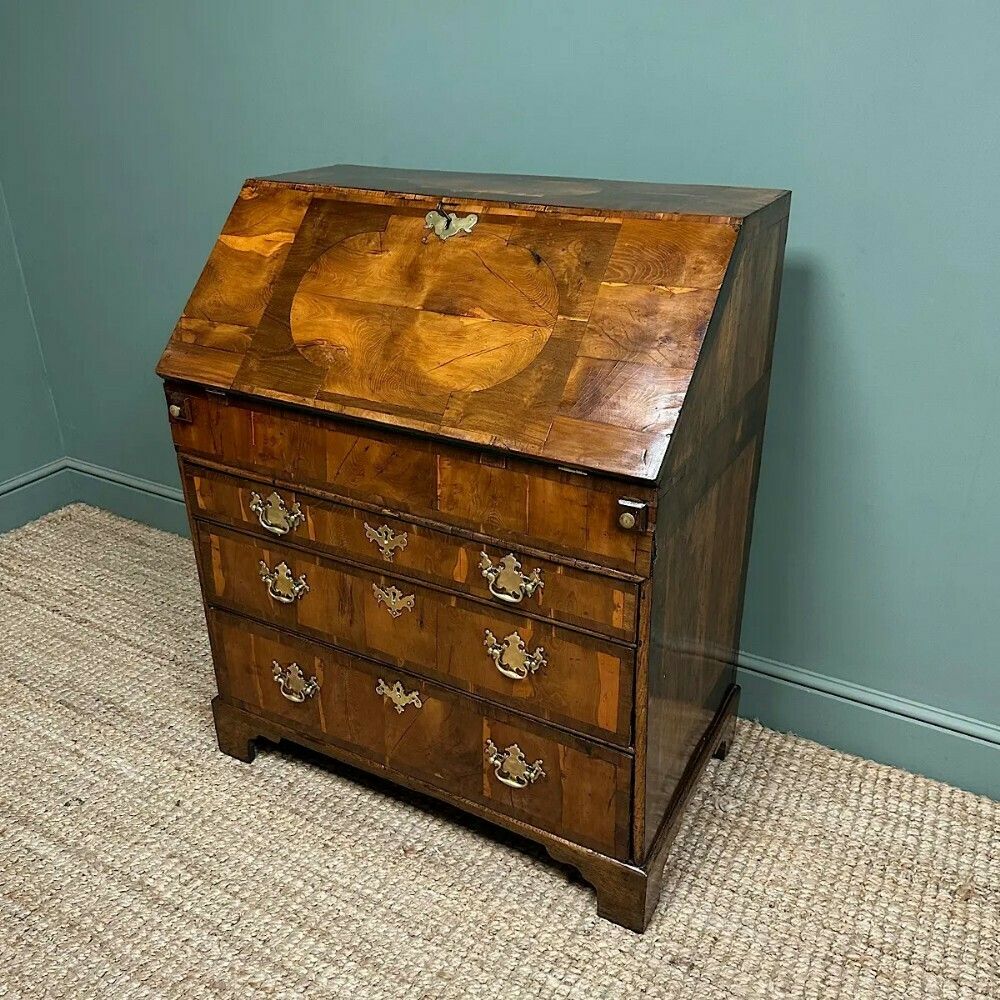 photo furniture Rare Yew Wood Antique Georgian Bureau