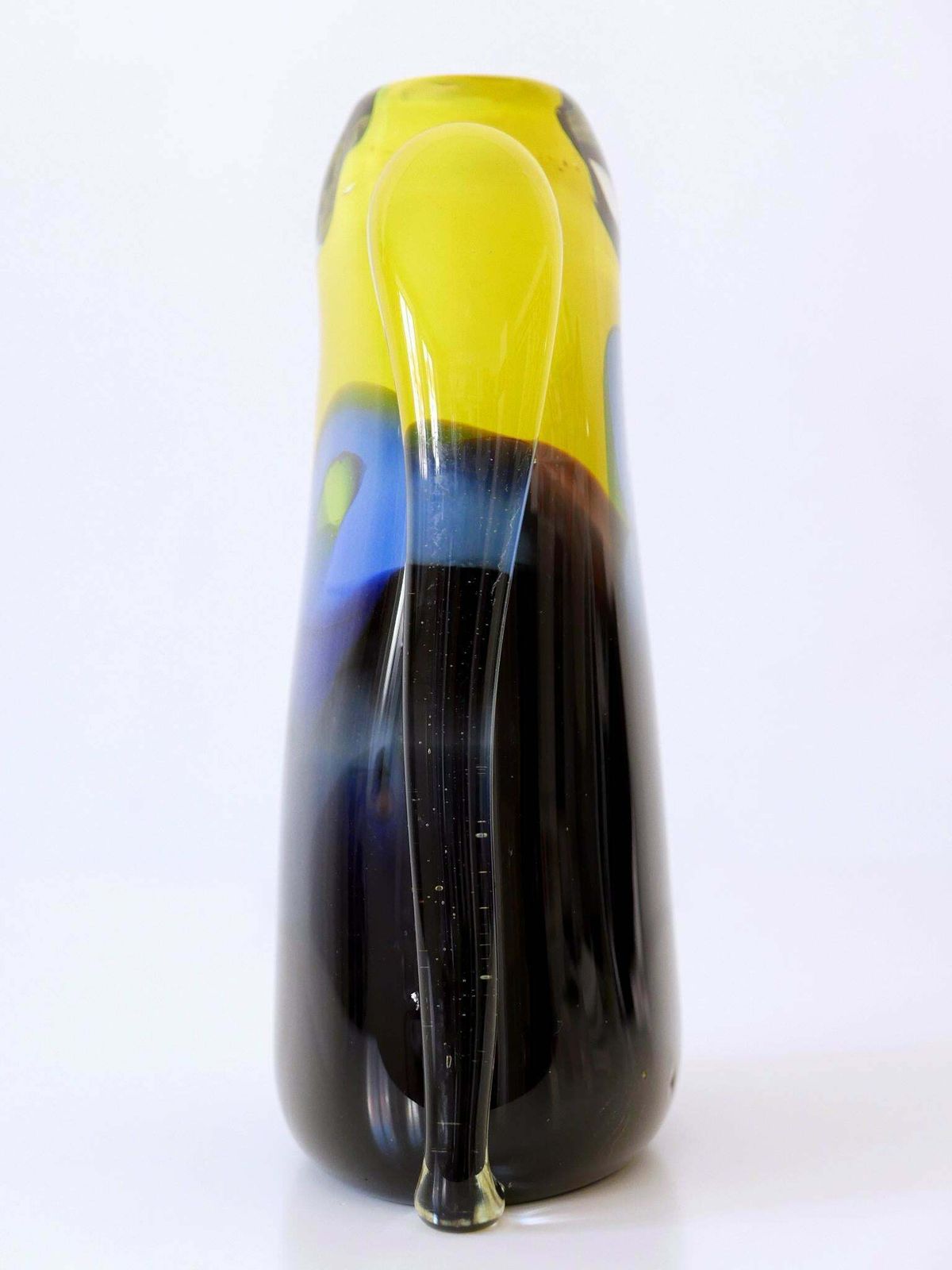 Tall And Decorative Murano Glass Vase Italy 1990s photo buy