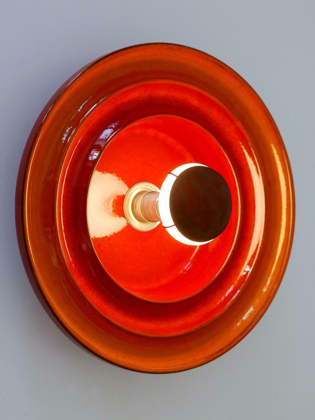 Highly Decorative Mid Century Modern Ceramic Sconce Or Wall Light Germany 1960s photo vinterior
